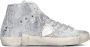 PHILIPPE MODEL Hoge Sneakers Dames Prsx High Woman Maat: 41 Materiaal: Leer Kleur: Zilverkleurig - Thumbnail 1