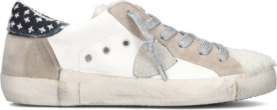 PHILIPPE MODEL Lage Sneakers Dames Prsx Low Woman Maat: 37 Materiaal: Textiel Kleur: Wit
