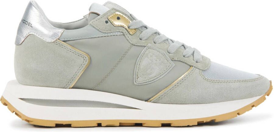 PHILIPPE MODEL Lage Sneakers Dames Tropez Haute Low- Maat: 38 Materiaal: Suède Kleur: Groen