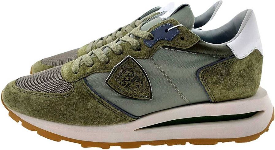PHILIPPE MODEL Lage Sneakers Heren Tropez Haute Low Man Maat: 46 Materiaal: Suède Kleur: Groen