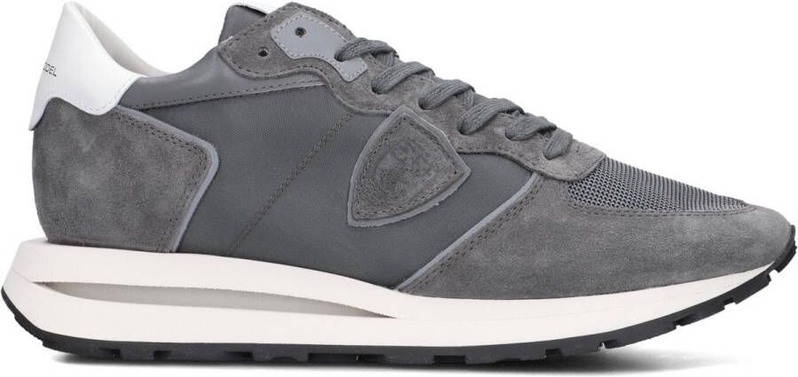 PHILIPPE MODEL Lage Sneakers Heren Tropez Haute Low Man Maat: 46 Materiaal: Leer Kleur: Grijs