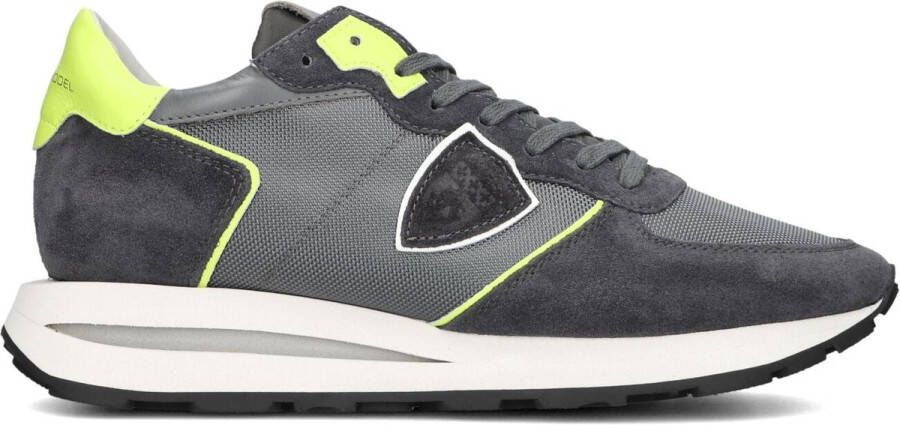 PHILIPPE MODEL Lage Sneakers Heren Tropez Haute Low Man Maat: 42 Materiaal: Suède Kleur: Grijs