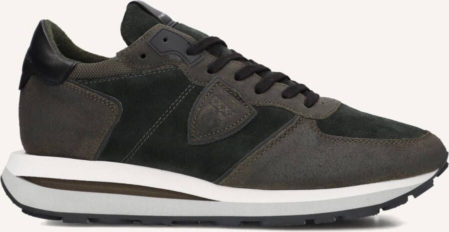 PHILIPPE MODEL Lage Sneakers Heren Tropez Haute Low Man Maat: 42 Materiaal: Suède Kleur: Groen