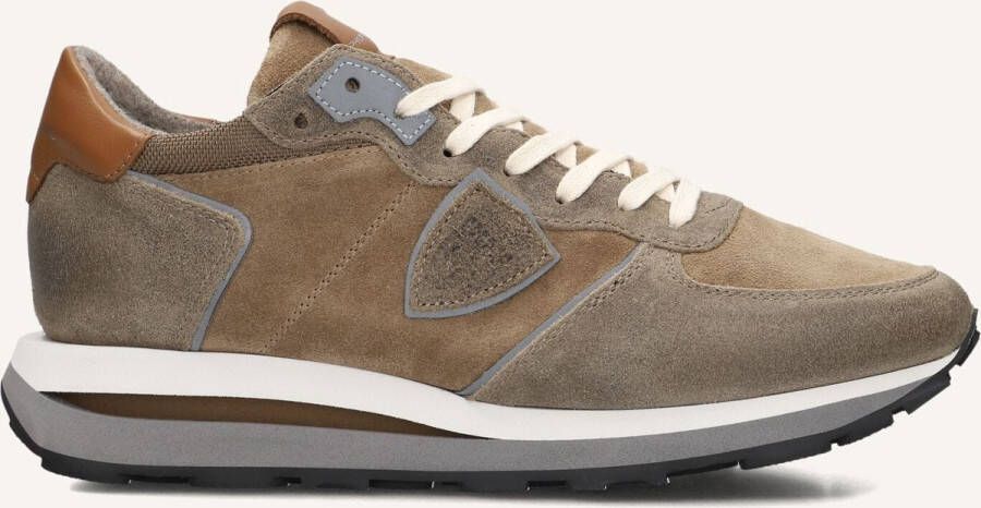 PHILIPPE MODEL Lage Sneakers Heren Tropez Haute Low Man Maat: 41 Materiaal: Suède Kleur: Taupe