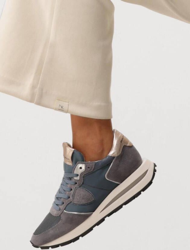 PHILIPPE MODEL Lage Sneakers Dames Tropez Haute Low Maat: 38 Materiaal: Suède Kleur: Paars