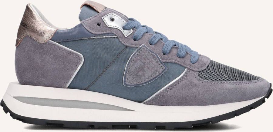 PHILIPPE MODEL Lage Sneakers Dames Tropez Haute Low Maat: 35 Materiaal: Suède Kleur: Paars