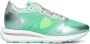 PHILIPPE MODEL Lage Sneakers Dames Tropez Haute Low Woman Maat: 41 Materiaal: Leer Kleur: Groen - Thumbnail 1