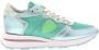 PHILIPPE MODEL Lage Sneakers Dames Tropez Haute Low Woman Maat: 36 Materiaal: Leer Kleur: Groen - Thumbnail 1
