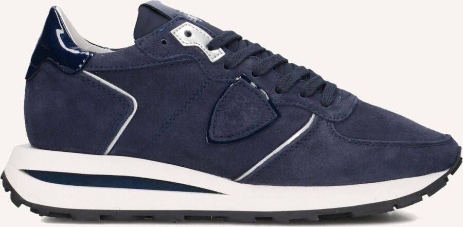 PHILIPPE MODEL Lage Sneakers Dames Tropez Haute Low Woman Maat: 40 Materiaal: Suède Kleur: Blauw