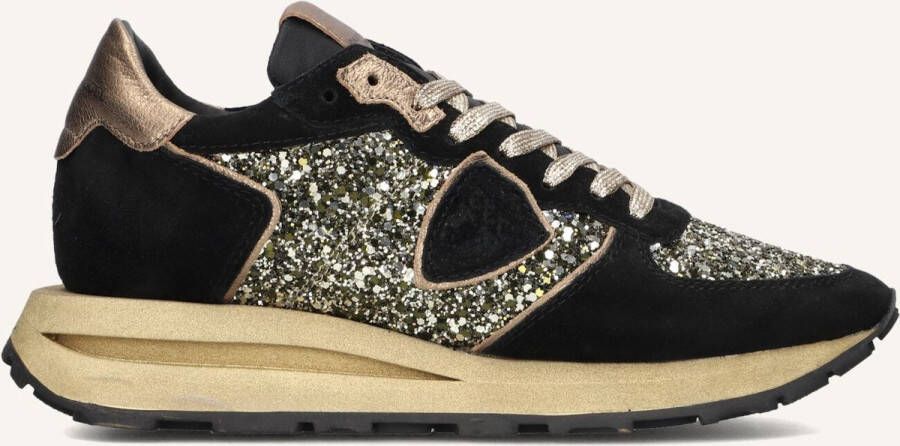 PHILIPPE MODEL Lage Sneakers Dames Tropez Haute Low Woman Maat: 38 Materiaal: Suède Kleur: Zwart