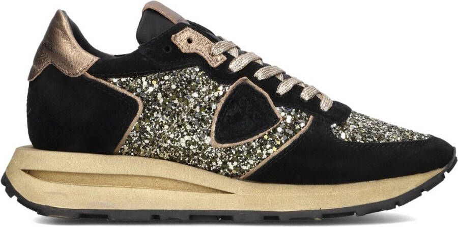 PHILIPPE MODEL Lage Sneakers Dames Tropez Haute Low Woman Maat: 38 Materiaal: Suède Kleur: Zwart