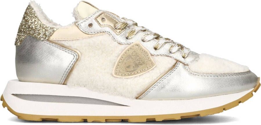 PHILIPPE MODEL Lage Sneakers Dames Tropez Haute Low Woman Maat: 36 Materiaal: Textiel Kleur: Beige