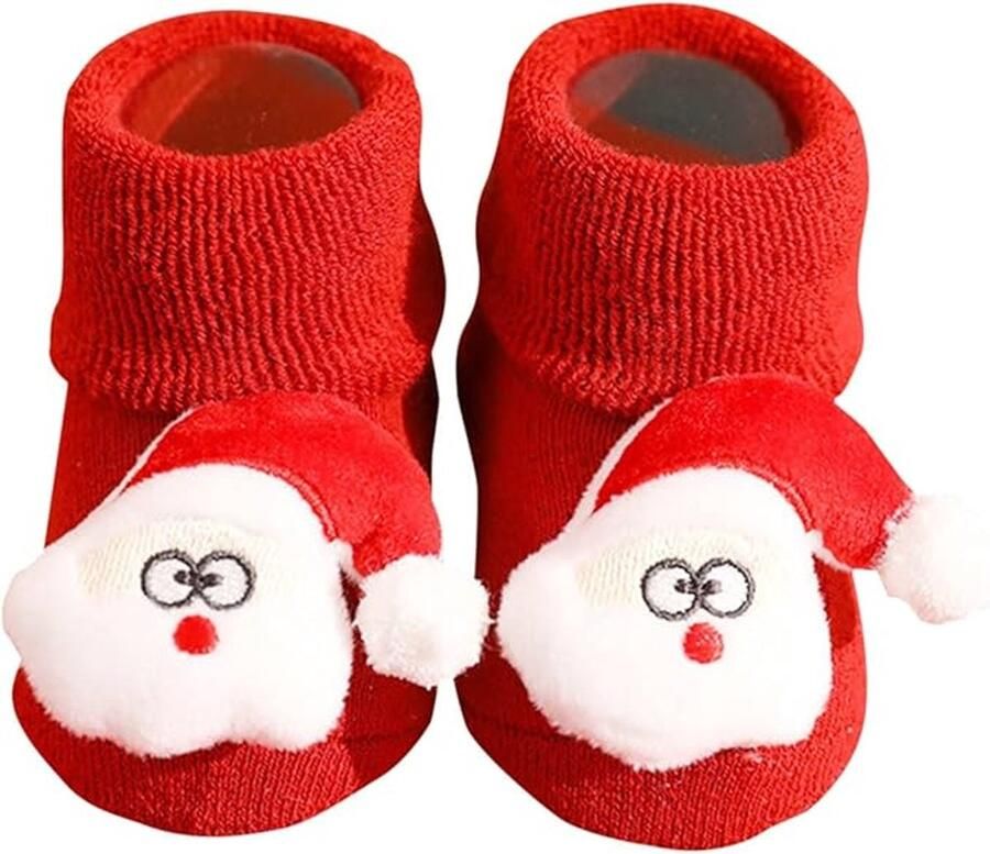 Pialetti Baby Kerst Slofjes Warme Dikke Gebreide Anti-Slip Wintersokken voor &
