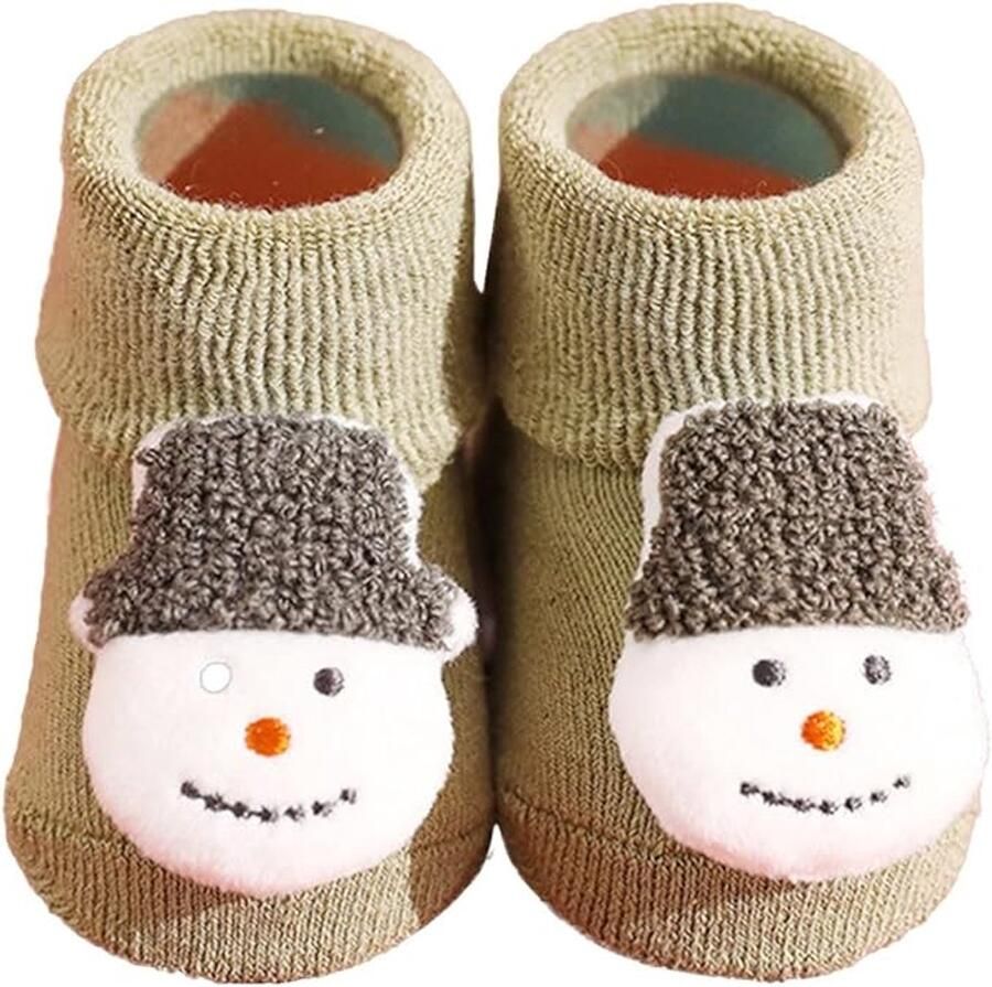 Pialetti Baby Kerst Slofjes Warme Dikke Gebreide Anti-Slip Wintersokken voor &