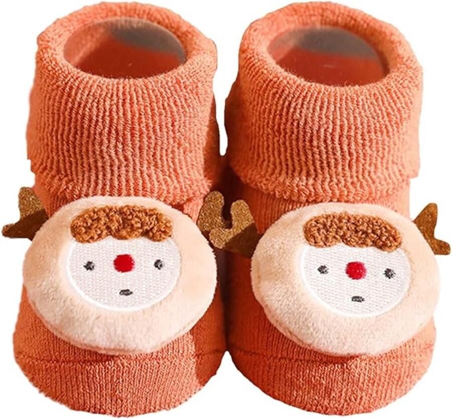 Pialetti Baby Kerst Slofjes Warme Dikke Gebreide Anti-Slip Wintersokken voor &