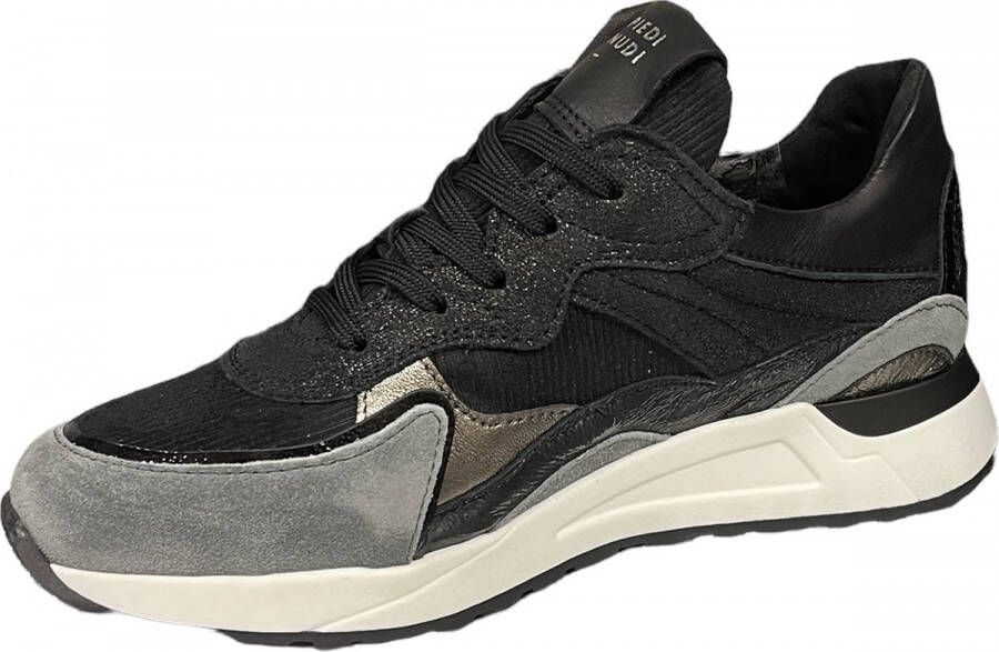 Piedi Nudi Sneakers 2507-11.03pn Nebel Black gold Zwart