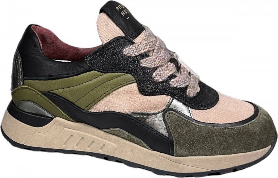 Piedi Nudi 2507.11.01PN khaki rosa Kleurrijke schoenen sneakers dames schoenen Winter sneaker Khaki schoenen