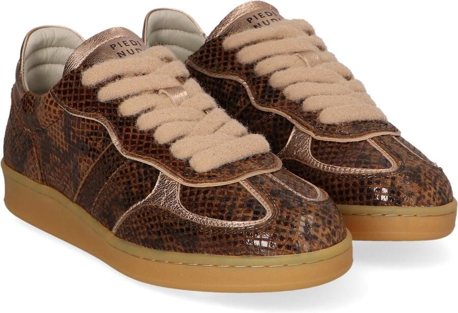 Piedi Nudi DAMES SNEAKERS BRUIN PN-IMOLA-0125 IMOLA BROWN PRINT LEATHER H