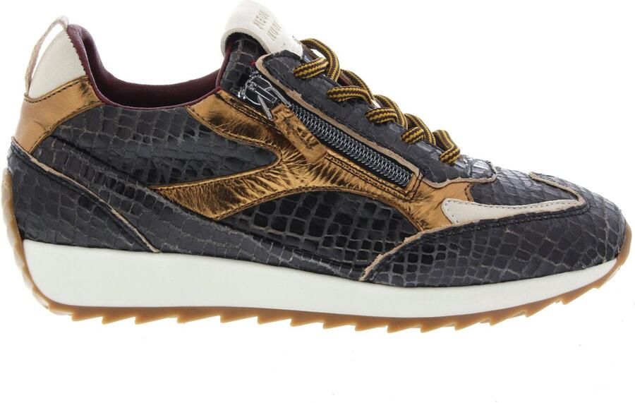 Piedi Nudi Dames Sneakers Hera Black Print Leather Zwart - Foto 5