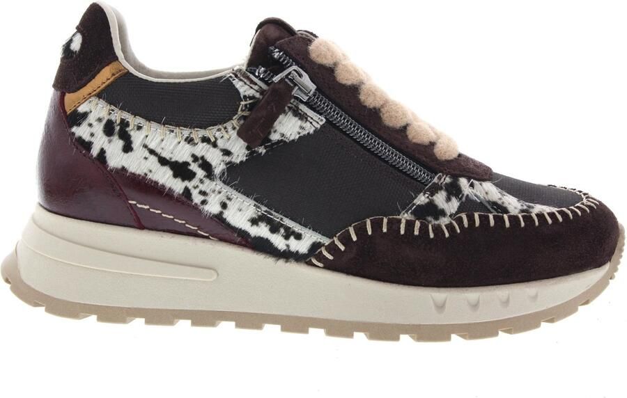 Piedi Nudi Dames Sneakers Karol Brown Leather Dalma Bruin