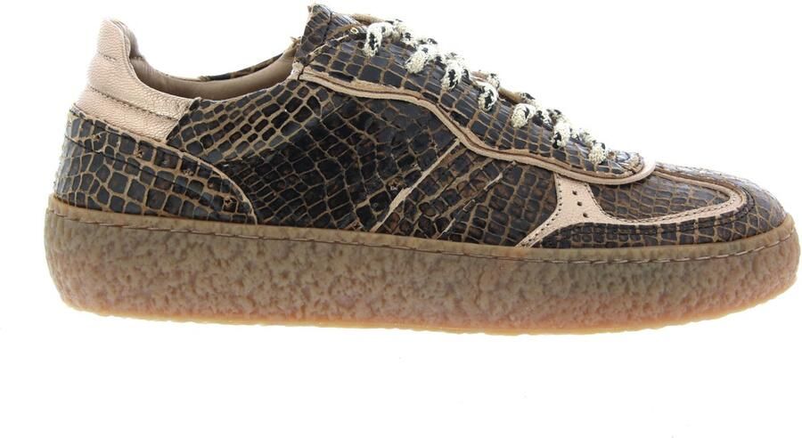 Piedi Nudi Lixi leren sneakers met dierenprint bruin - Foto 4