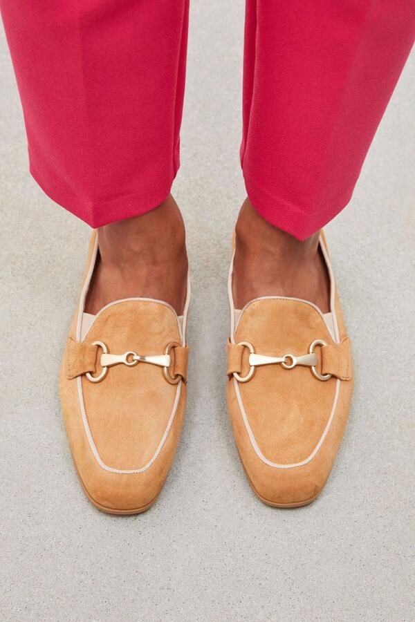 Piedi Nudi Instappers Dames Instapschoenen Damesschoenen Suède 133975 Camel - Foto 4