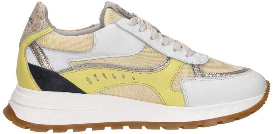 Piedi Nudi Dames Sneakers Mirren 04.02 White Yellow Wit - Foto 3
