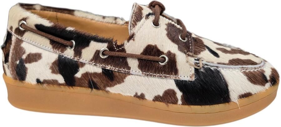 Piedi Nudi Porta 05.08 Cow Veterschoenen Koeienprint Suede Dames Breedtemaat H Koeienprint