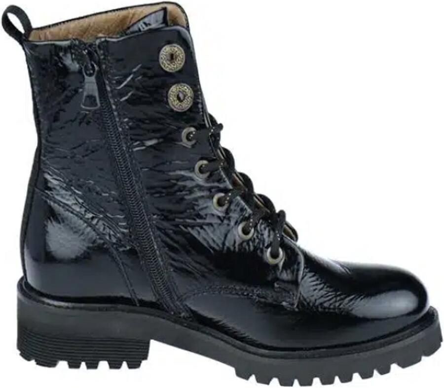 Piedi Nudi Zwarte Veterboots Lak Wijdte G - Foto 2