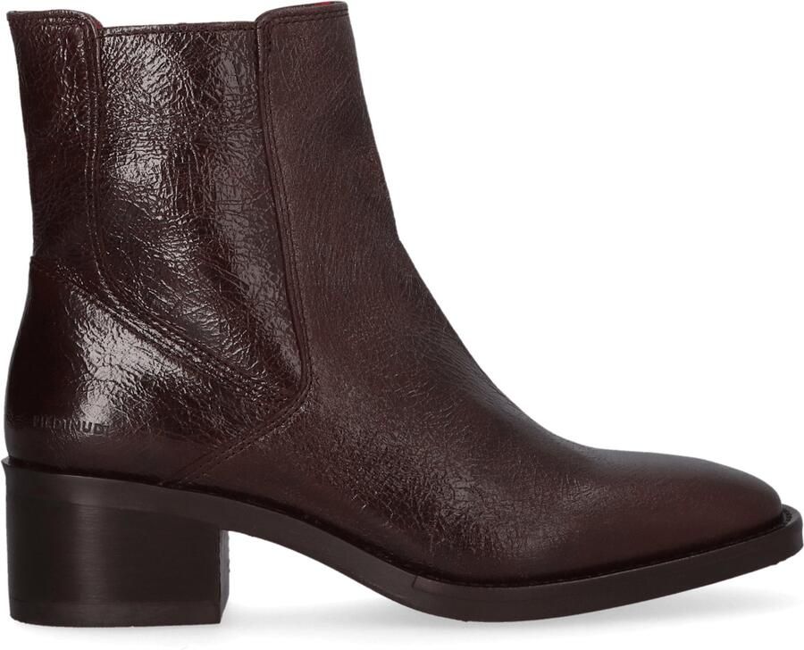 Piedi Nudi Zuma Dames Enkellaarsjes Lakleer Bruin
