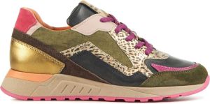 Piedi Nudi Sneakers Dames Lage sneakers Damesschoenen Leer 2507-12.16PN print Bruin combi
