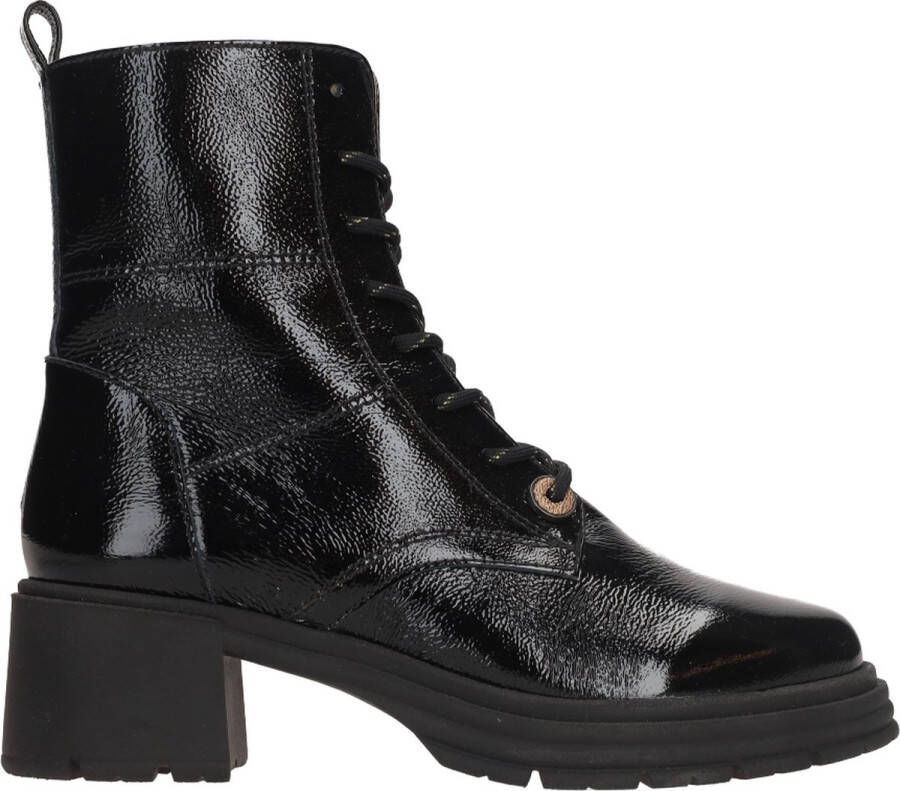 Piedi Nudi Manhattan 2 Lak Black Patent Dames Veterboot Zwart