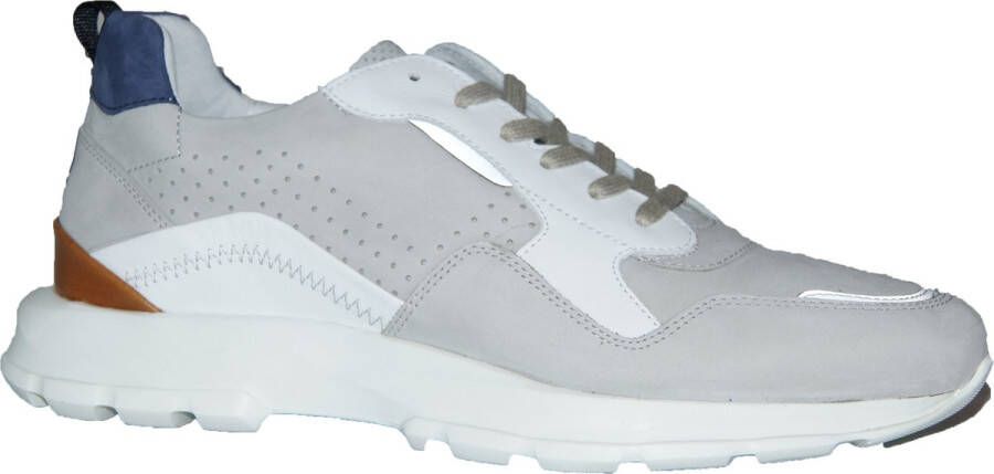 Livington Livingstone Madrid Sneaker Grijs Wit Nubuck Leer Wijdtemaat H Schoen