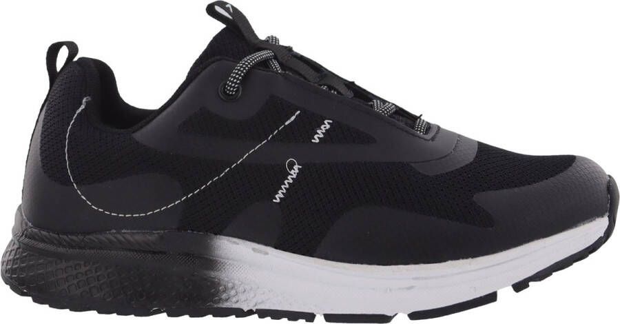 Piedro Sport Albon Sneakers Zwart Vetersluiting Wijdtemaat Schoenmaat