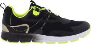 Piedro Sport Dex Sneakers Zwart Geel Vetersluiting Schoen Valt kleiner: bestel een maat groter
