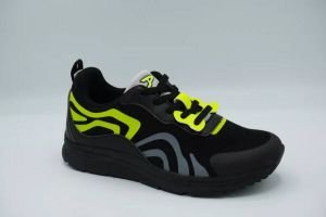Piedro sport zwart lime grijs sneaker 15170006810 Kinderen(34 Kleur Zwart )