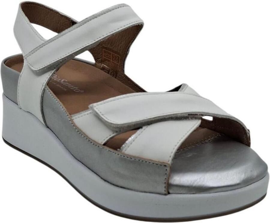 PieSanto 260381 blanco plata dames sandaal