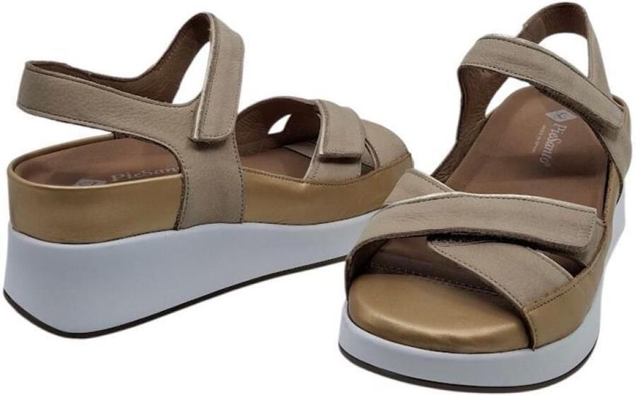 PieSanto 260381 sand platino dames sandaal nobuck