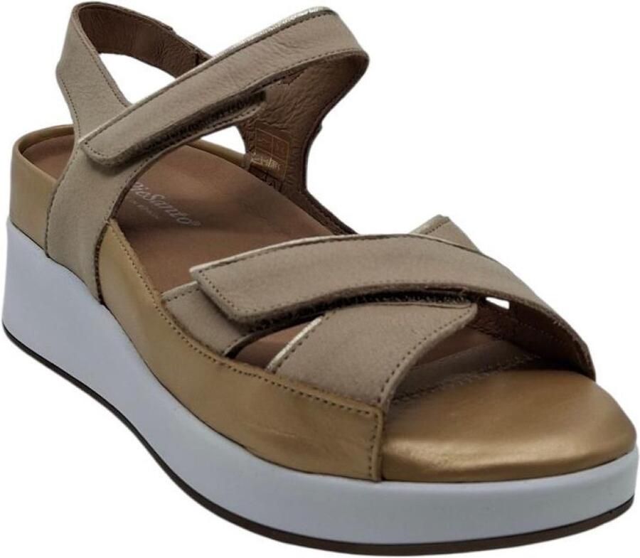 PieSanto 260381 sand platino dames sandaal nobuck