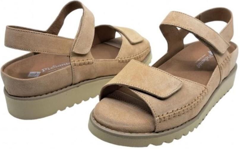 PieSanto Sandalen suede beige sandaal