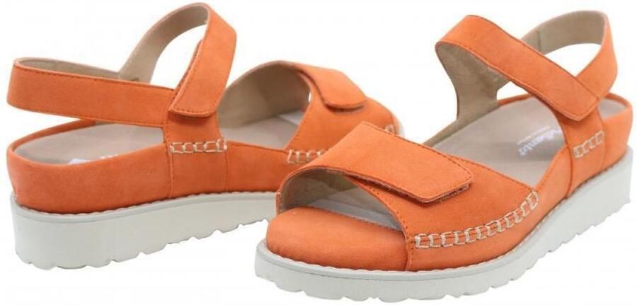 PieSanto Sandalen suede orange sandaal