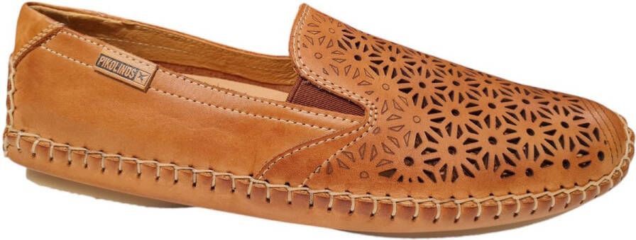 Pikolinos Geperforeerde zomerloafer Bruin