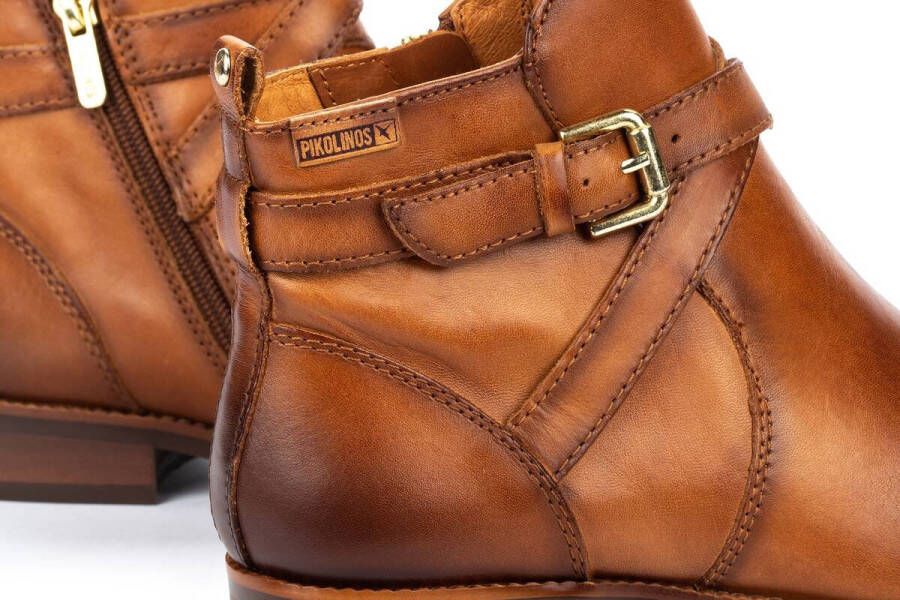Pikolinos -Dames cognac caramel enkellaarzen