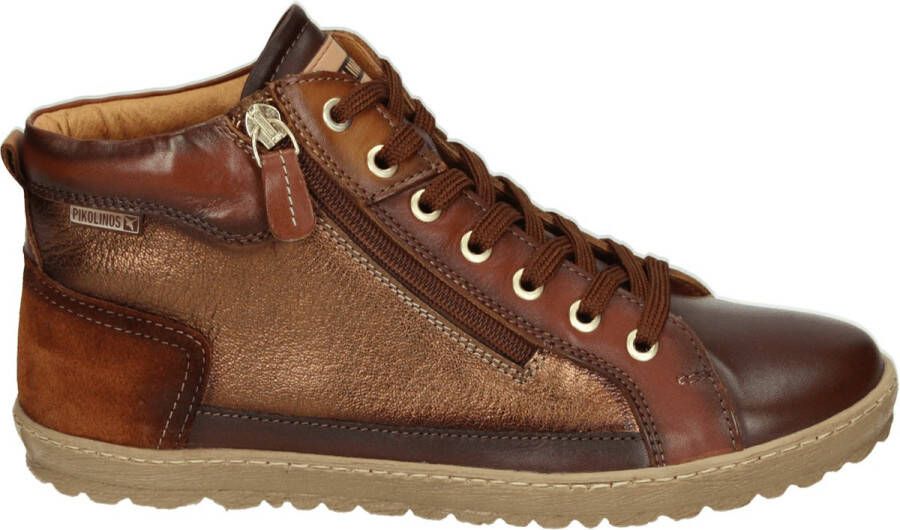 Pikolinos LAGOS~901~~~~~~~~~~~~~~~~~~~~~ Hoge sneakersVeterlaarzenDames veterschoenenDames sneakersHalf-hoge schoenen Cognac