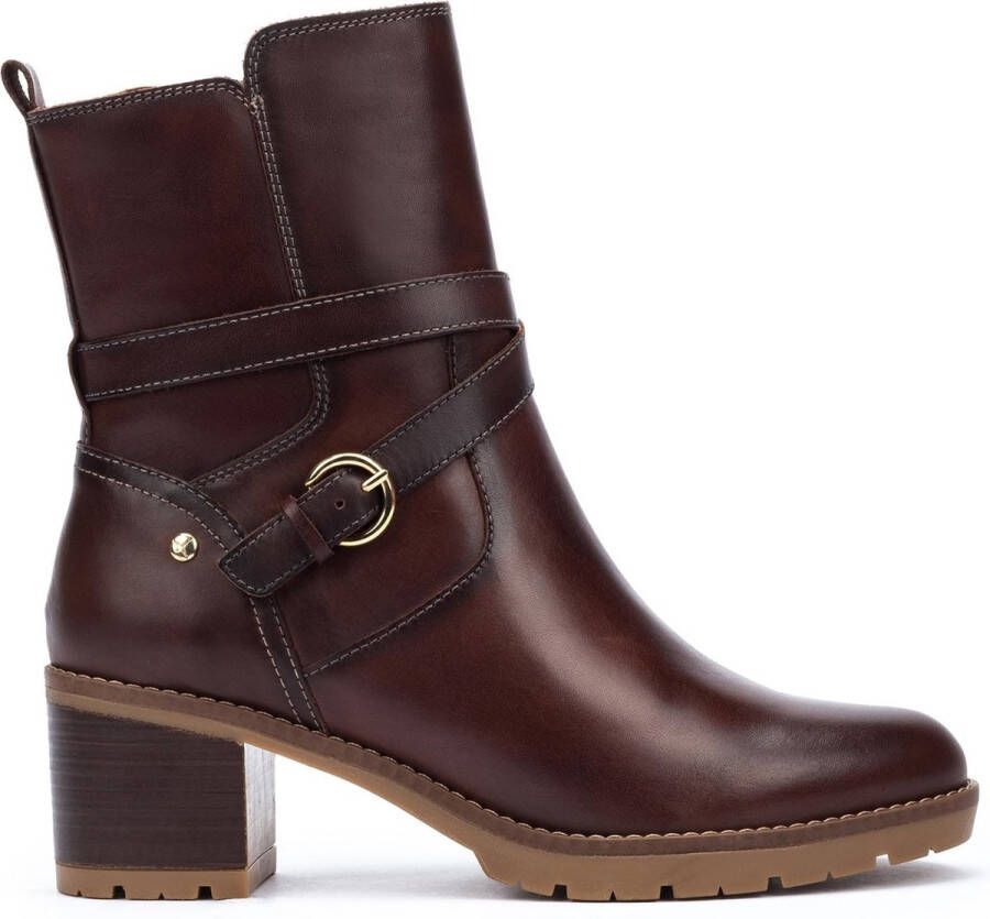 Pikolinos Llanes leren enkellaarzen cognac