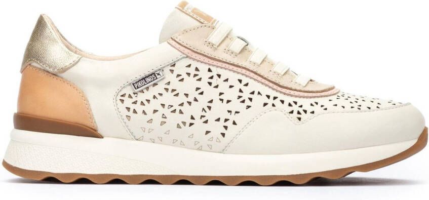 Pikolinos Off-white leren Arrecife sportschoenen