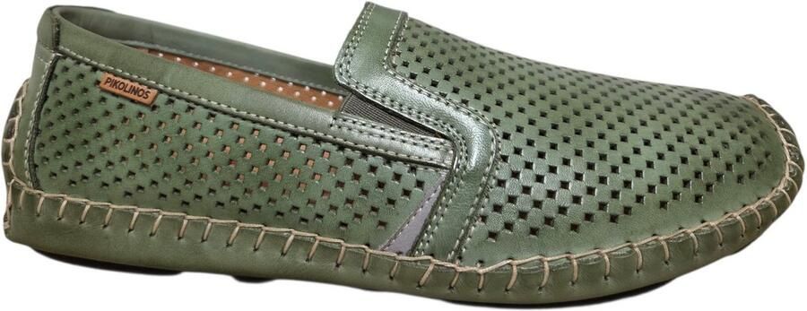 Pikolinos 09Z-3100 Mint Green Instappers Mint Groen Leer Heren groen