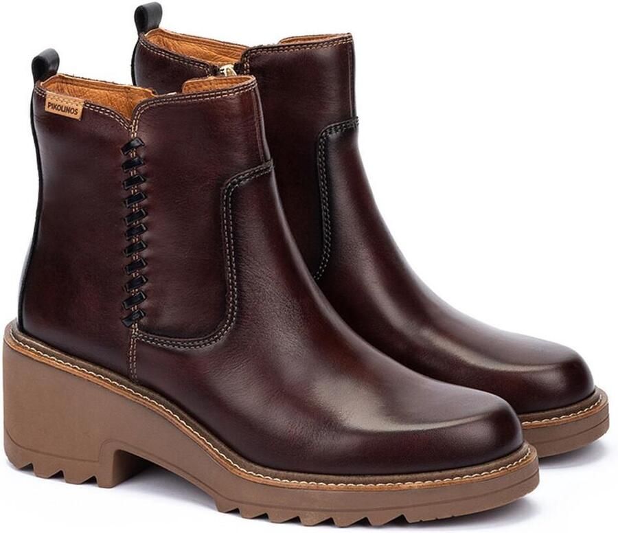 Pikolinos Bruine Dames Enkellaars Stijlvol