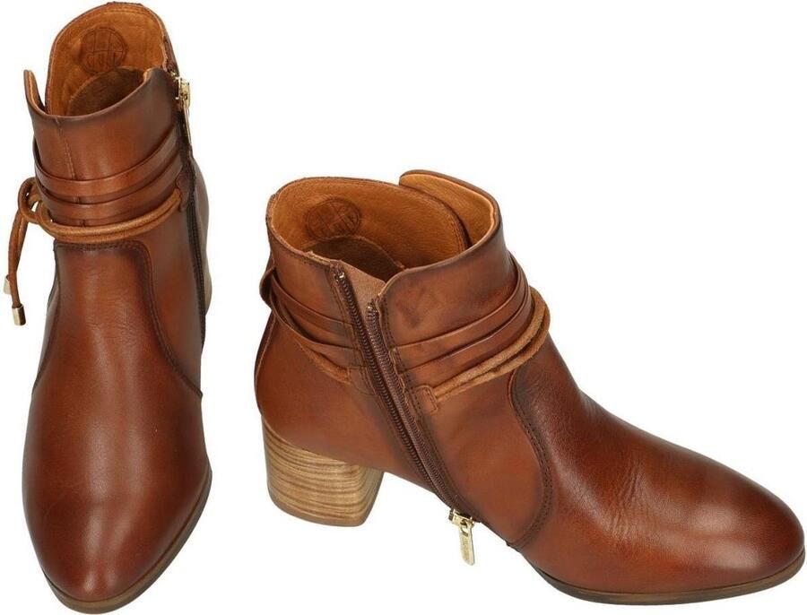 Pikolinos -Dames cognac caramel enkellaarzen - Foto 4