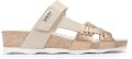Pikolinos Beige Leren Sleehak Sandalen - Beige